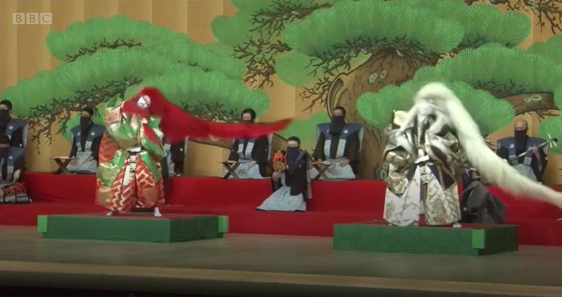 Actors at Kabuki-za Theatre